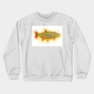 Golden DORADO River Monster Watercolor Art for the Fishing Lovers and Anglers Crewneck Sweatshirt